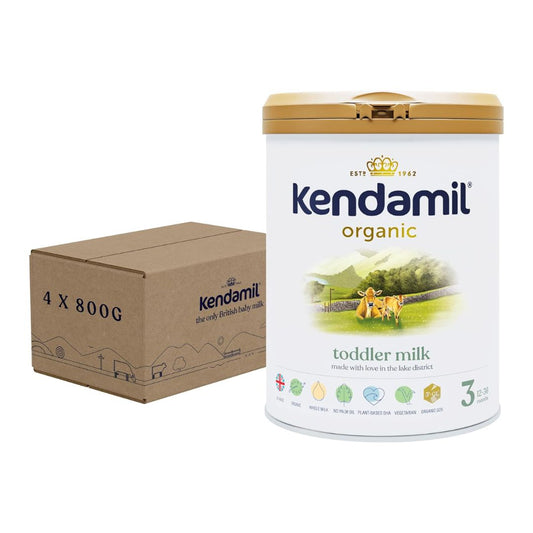 Kendamil Organic Toddler Milk, Stage 3, 4-Pack – British Made, Organic Whole Milk Formula –No Palm Oil, No Fish Oil, No SOYA, No GMOs – (4x800g)