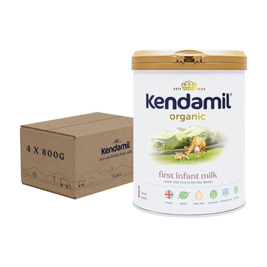 Kendamil Organic First Infant Milk, Stage 1 – British Made, Organic Whole Milk Formula – with HMOs, No Palm Oil, No Fish Oil, No SOYA, No GMOs ( Pack of 4)
