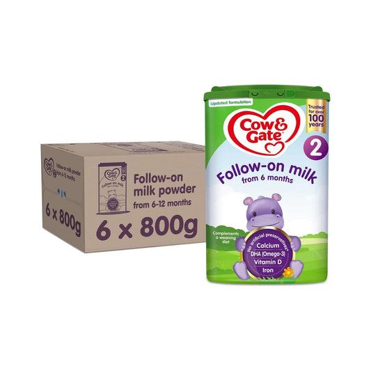 Cow & Gate 2 Follow On Baby Milk Powder Formula, 6-12 Months, 800g (Pack of 6)
