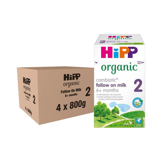 HiPP Organic 2 Follow on Baby Milk Powder Formula, From 6 Months, 800g (Pack of 4)